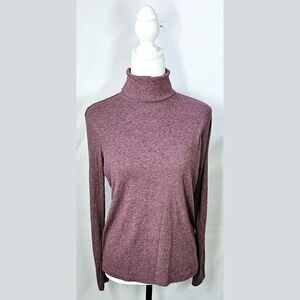 Medium Cynthia Rowley Purple Turtleneck Top